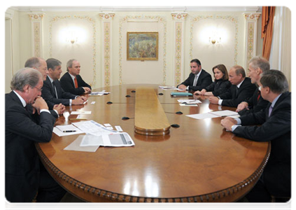 Prime Minister Vladimir Putin meeting with Deutsche Bank CEO Josef Ackermann|2 september, 2011|12:10