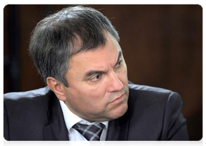 Deputy Prime Minister and Chief of the Government Executive Office Vyacheslav Volodin|21 september, 2011|16:35