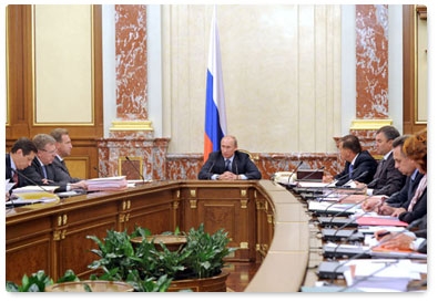 Prime Minister Vladimir Putin chairs a Government meeting