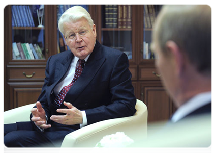 President of Iceland Ólafur Ragnar Grímsson at a meeting with Prime Minister Vladimir Putin at the International Arctic Forum in Arkhangelsk|22 september, 2011|19:05