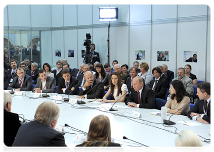 Prime Minister Vladimir Putin taking part in the United Russia conference session “Civil Society: Partnership and Justice”|23 september, 2011|15:10