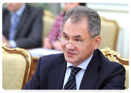 Minister of Civil Defence, Emergencies and Disaster Relief Sergei Shoigu at a meeting of the Government Presidium|27 september, 2011|19:10