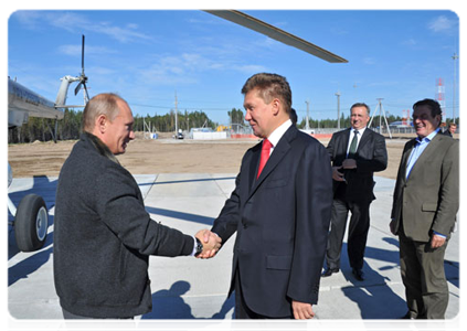 Prime Minister Vladimir Putin initiates the flow of gas into the underwater section of Nord Stream|6 september, 2011|16:54