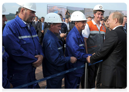 Prime Minister Vladimir Putin attends commissioning of the first line of the Sakhalin-Khabarovsk-Vladivostok gas pipeline on Russky Island|8 september, 2011|12:07