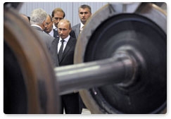 Prime Minister Vladimir Putin visits Uralvagonzavod in Nizhny Tagil