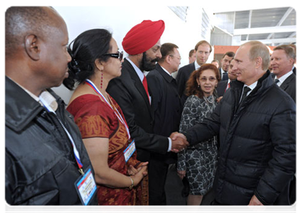 Prime Minister Vladimir Putin at the 8th International Exhibition of Arms and Military Equipment (REA 2011) in Nizhny Tagil|9 september, 2011|17:43
