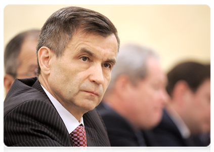 Interior Minister Rashid Nurgaliyev at a Government Presidium meeting|12 january, 2012|17:37