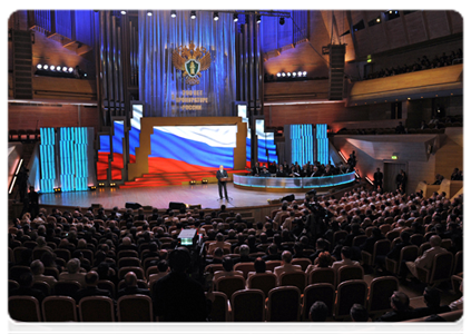 Prime Minister Vladimir Putin addressing a gala night marking Prosecutor’s Office Employees’ Day|12 january, 2012|19:37