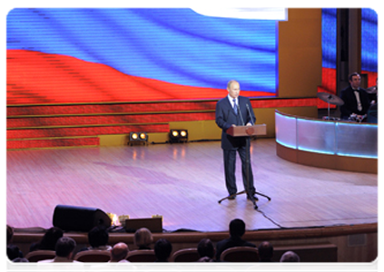 Prime Minister Vladimir Putin addressing a gala night marking Prosecutor’s Office Employees’ Day|12 january, 2012|19:37