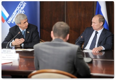 Prime Minister Vladimir Putin meets with representatives of public organisations of motorists