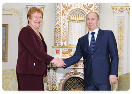 Prime Minister Vladimir Putin meeting with President of Finland Tarja Halonen|17 january, 2012|19:38