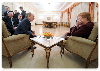 Prime Minister Vladimir Putin meeting with President of Finland Tarja Halonen|17 january, 2012|19:41