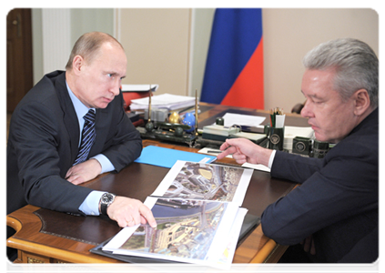 Prime Minister Vladimir Putin meets with Moscow Mayor Sergei Sobyanin|20 january, 2012|15:51