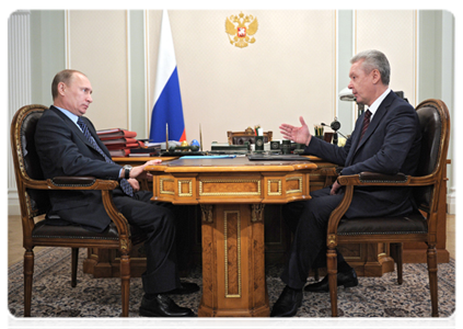 Prime Minister Vladimir Putin meets with Moscow Mayor Sergei Sobyanin|20 january, 2012|15:53