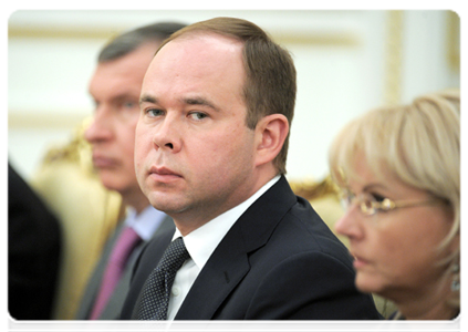 Minister of the Russian Federation and Chief of the Government Staff Anton Vaino at a Government Presidium meeting|20 january, 2012|18:17