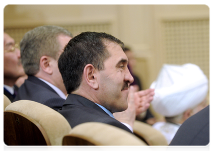 President of Ingushetia Yunus-Bek Yevkurov at the Forum of Ethnic Groups of Southern Russia|23 january, 2012|19:01