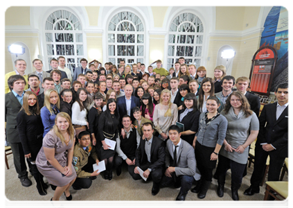 Председатель Правительства Российской Федерации В.В.Путин встретился со студентами высших образовательных учреждений Томска|25 января, 2012|16:11