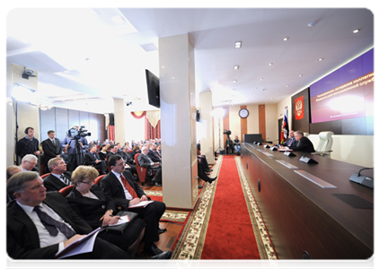 Prime Minister Vladimir Putin at an expanded meeting of the Board of the Federal Migration Service|26 january, 2012|15:50