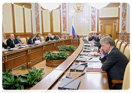 Prime Minister Vladimir Putin at a Government meeting|26 january, 2012|16:50