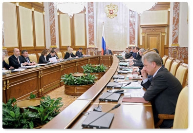 Prime Minister Vladimir Putin chairs a Government meeting