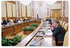 Prime Minister Vladimir Putin chairs a Government meeting