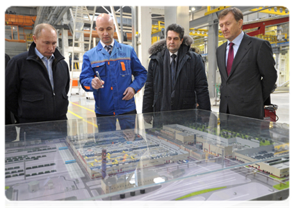 Prime Minister Vladimir Putin visits the Tikhvin train carriage factory|30 january, 2012|17:37