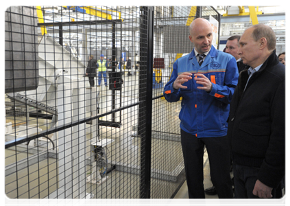 Prime Minister Vladimir Putin visits the Tikhvin train carriage factory|30 january, 2012|17:40