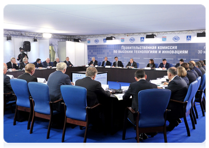 Prime Minister Vladimir Putin holding a meeting of the Government Commission on High Technology and Innovation at the Tikhvin Freight Car Building Plant|30 january, 2012|17:40