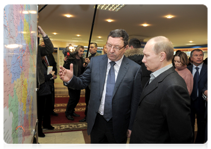 Prime Minister Vladimir Putin attending an agricultural exhibition during his working visit to the Tambov Region|31 january, 2012|19:03