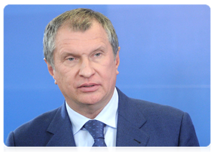 Deputy Prime Minister Igor Sechin at a meeting on Russian livestock farming in Tambov|31 january, 2012|19:23