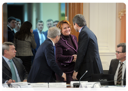 Minister of Agriculture Yelena Skrynnik at a meeting on Russian livestock farming in Tambov|31 january, 2012|19:23