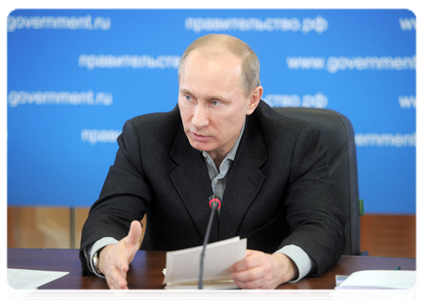 Prime Minister Vladimir Putin holding a meeting on Russian livestock farming in Tambov|31 january, 2012|19:23