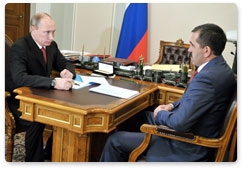 Prime Minister Vladimir Putin meets with President of Ingushetia Yunus-Bek Yevkurov