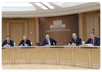 Prime Minister Vladimir Putin holds a teleconference on the results of his trip to the Chelyabinsk Region|10 february, 2012|13:29