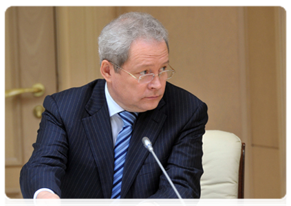 Министр регионального развития Российской Федерации В.Ф.Басаргин|10 февраля, 2012|13:32