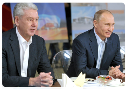 Prime Minister Vladimir Putin and Moscow Mayor Sergei Sobyanin|11 february, 2012|11:38