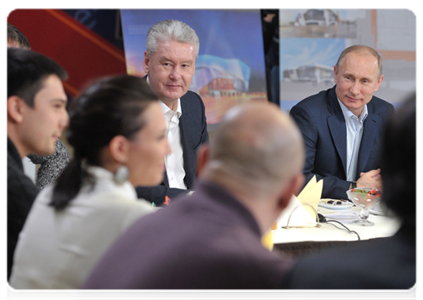 Prime Minister Vladimir Putin and Moscow Mayor Sergei Sobyanin|11 february, 2012|11:38