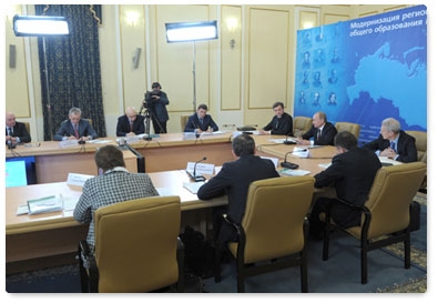 Prime Minister Vladimir Putin held a meeting on the modernisation of general education in the regions