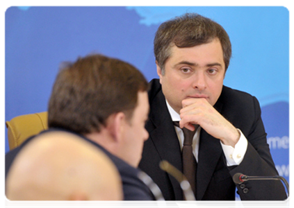 Deputy Prime Minister Vladislav Surkov at a meeting on the implementation of a project for upgrading regional general education systems|13 february, 2012|20:26