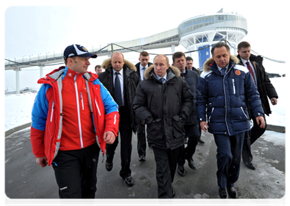 Prime Minister Vladimir Putin visits the bobsleigh, luge and skeleton complex in Paramonovo in the Moscow Region|16 february, 2012|15:05