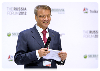 Глава Сбербанка России Г.О.Греф на инвестиционном форуме «Россия-2012»|2 февраля, 2012|15:33