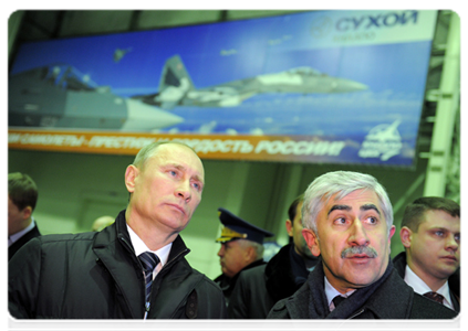 Председатель Правительства Российской Федерации В.В.Путин посетил авиационное производственное объединение им. Ю.А.Гагарина|20 февраля, 2012|15:56