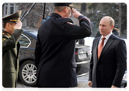 Председатель Правительства Российской Федерации В.В.Путин посетил Барнаульский юридический институт МВД Российской Федерации|21 февраля, 2012|12:52