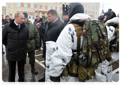 Prime Minister Vladimir Putin visited the 5th Guards Tamanskaya Separate Motorised Brigade|22 february, 2012|16:45