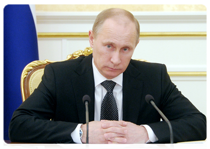 Председатель Правительства Российской Федерации В.В.Путин провёл заседание Президиума Правительства Российской Федерации|22 февраля, 2012|21:24
