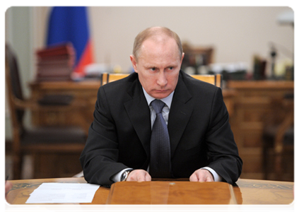Председатель Правительства Российской Федерации В.В.Путин провёл совещание по вопросам военно-технического сотрудничества|27 февраля, 2012|12:17