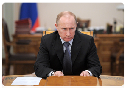 Prime Minister Vladimir Putin chairs a meeting on issues of military-technical cooperation|27 february, 2012|12:17