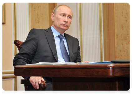 Prime Minister Vladimir Putin meeting with President of Bashkortostan Rustem Khamitov|28 february, 2012|21:18