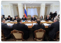 Prime Minister Vladimir Putin chairs a meeting of the supervisory board of the Strategic Initiatives Agency