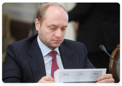 President of the Russian public organisation Delovaya Rossiya Alexander Galushka at a meeting of the Strategic Initiatives Agency’s supervisory board|3 february, 2012|14:54